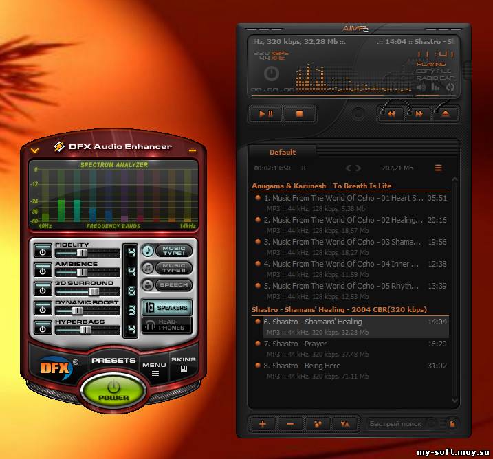 AIMP 2.61.570 DFX 9.300 Portable (два в одном) + 6 скинов