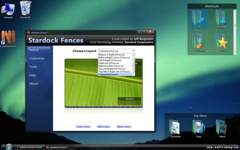 Fences 1.01.143(Порядок на вашем рабочем столе)